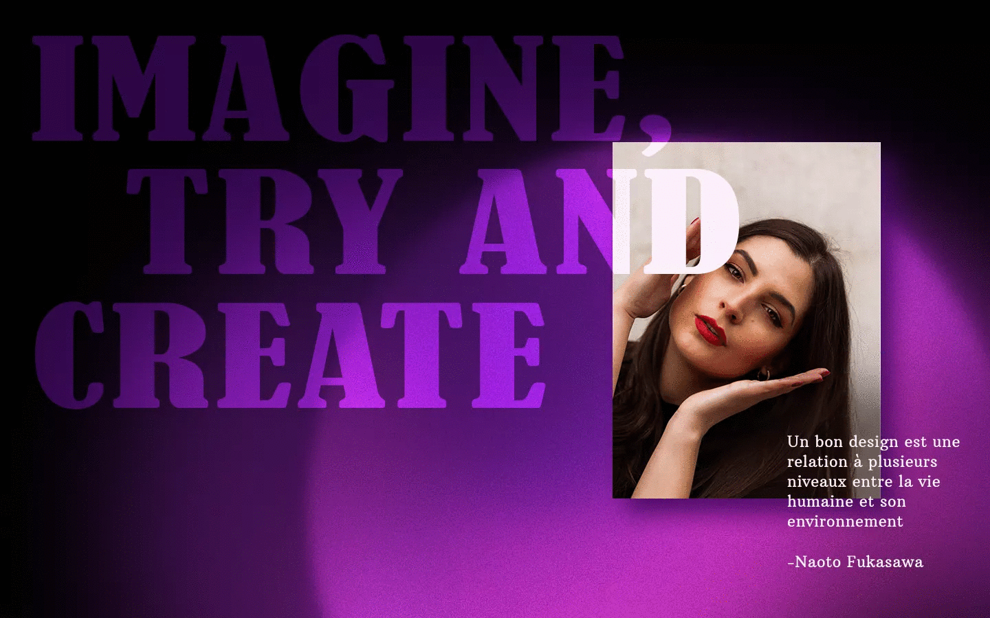 mise en page avec blur, couleurs et photo