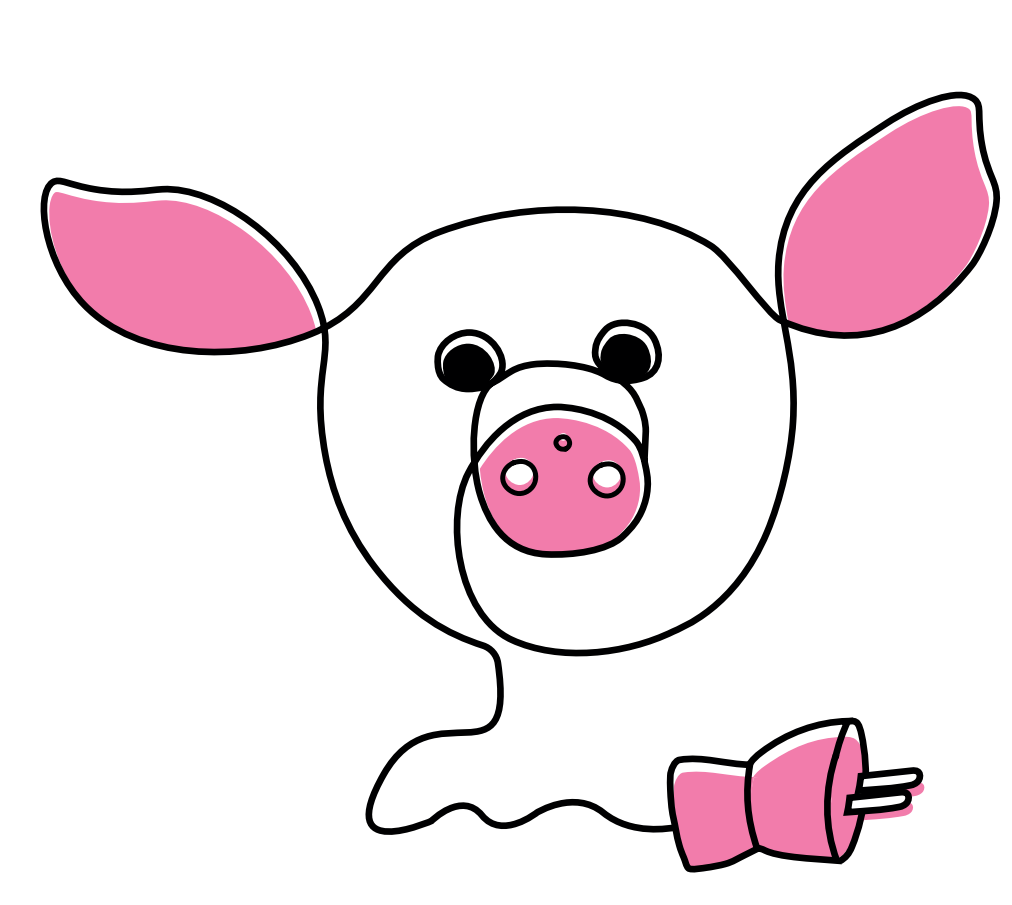 Mix entre un cochon et une prise en un trait